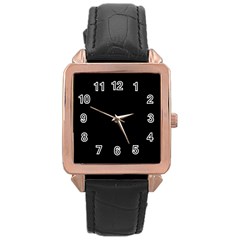 Rich Ebony Rose Gold Leather Watch  by Janetaudreywilson