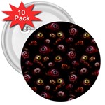 Zombie Eyes Pattern 3  Buttons (10 pack)  Front