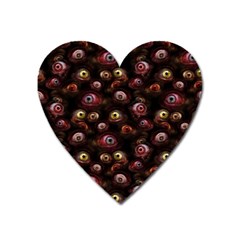 Zombie Eyes Pattern Heart Magnet