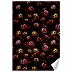 Zombie Eyes Pattern Canvas 12  X 18 