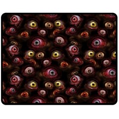 Zombie Eyes Pattern Fleece Blanket (medium) 