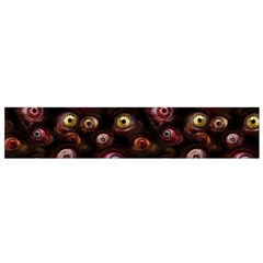 Zombie Eyes Pattern Small Flano Scarf by SpinnyChairDesigns