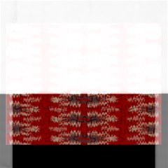 Red Grey Ikat Pattern Rectangular Jigsaw Puzzl by SpinnyChairDesigns