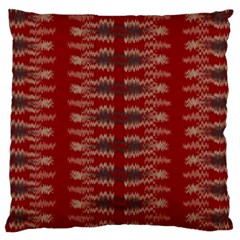 Red Grey Ikat Pattern Standard Flano Cushion Case (One Side)