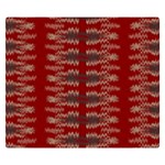 Red Grey Ikat Pattern Double Sided Flano Blanket (Small)  50 x40  Blanket Front