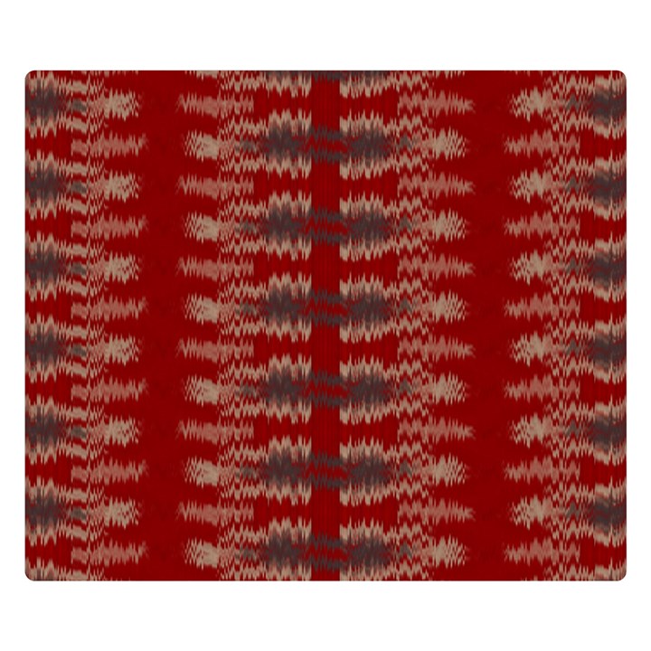 Red Grey Ikat Pattern Double Sided Flano Blanket (Small) 