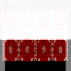 Red Grey Ikat Pattern Rectangular Jigsaw Puzzl by SpinnyChairDesigns