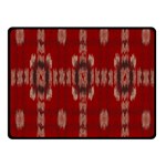 Red Grey Ikat Pattern Fleece Blanket (Small) 50 x40  Blanket Front