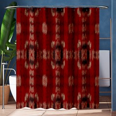 Red Grey Ikat Pattern Shower Curtain 60  X 72  (medium)  by SpinnyChairDesigns