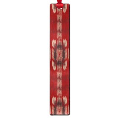 Red Grey Ikat Pattern Large Book Marks by SpinnyChairDesigns