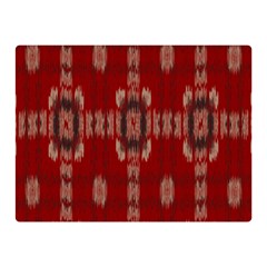 Red Grey Ikat Pattern Double Sided Flano Blanket (mini)  by SpinnyChairDesigns