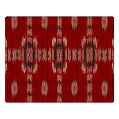 Red Grey Ikat Pattern Double Sided Flano Blanket (large)  by SpinnyChairDesigns