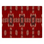 Red Grey Ikat Pattern Double Sided Flano Blanket (Large)  80 x60  Blanket Front