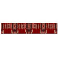 Red Grey Ikat Pattern Large Flano Scarf  by SpinnyChairDesigns