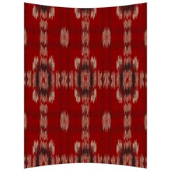 Red Grey Ikat Pattern Back Support Cushion by SpinnyChairDesigns