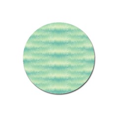 Light Green Turquoise Ikat Pattern Magnet 3  (round) by SpinnyChairDesigns