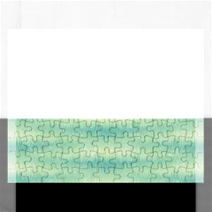 Light Green Turquoise Ikat Pattern Rectangular Jigsaw Puzzl by SpinnyChairDesigns