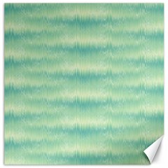 Light Green Turquoise Ikat Pattern Canvas 16  X 16  by SpinnyChairDesigns