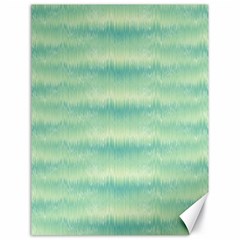 Light Green Turquoise Ikat Pattern Canvas 18  X 24  by SpinnyChairDesigns