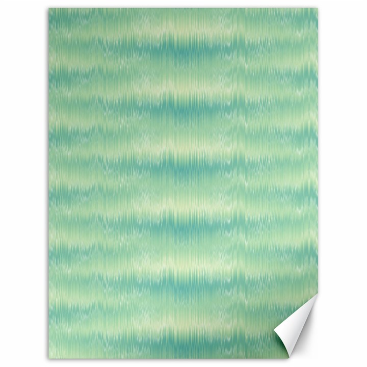 Light Green Turquoise Ikat Pattern Canvas 18  x 24 