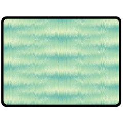 Light Green Turquoise Ikat Pattern Fleece Blanket (large)  by SpinnyChairDesigns