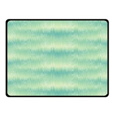 Light Green Turquoise Ikat Pattern Fleece Blanket (small) by SpinnyChairDesigns