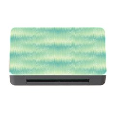 Light Green Turquoise Ikat Pattern Memory Card Reader With Cf by SpinnyChairDesigns