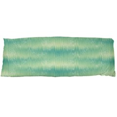 Light Green Turquoise Ikat Pattern Body Pillow Case Dakimakura (two Sides) by SpinnyChairDesigns