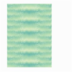 Light Green Turquoise Ikat Pattern Large Garden Flag (two Sides) by SpinnyChairDesigns