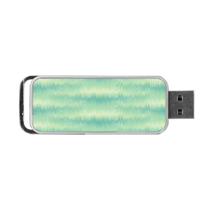 Light Green Turquoise Ikat Pattern Portable USB Flash (One Side)