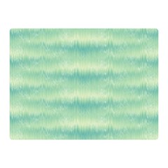 Light Green Turquoise Ikat Pattern Double Sided Flano Blanket (mini)  by SpinnyChairDesigns