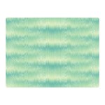 Light Green Turquoise Ikat Pattern Double Sided Flano Blanket (Mini)  35 x27  Blanket Front