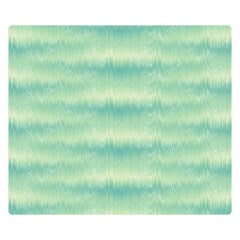 Light Green Turquoise Ikat Pattern Double Sided Flano Blanket (small)  by SpinnyChairDesigns