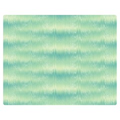 Light Green Turquoise Ikat Pattern Double Sided Flano Blanket (medium)  by SpinnyChairDesigns