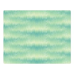 Light Green Turquoise Ikat Pattern Double Sided Flano Blanket (large)  by SpinnyChairDesigns