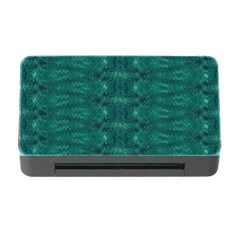 Teal Ikat Pattern Memory Card Reader With Cf by SpinnyChairDesigns