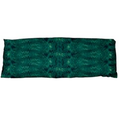 Teal Ikat Pattern Body Pillow Case (dakimakura) by SpinnyChairDesigns