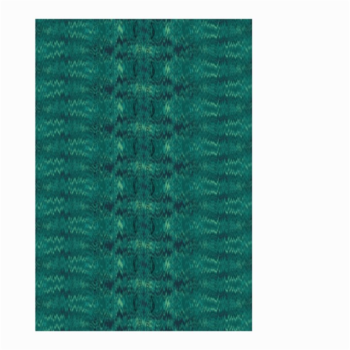 Teal Ikat Pattern Small Garden Flag (Two Sides)