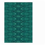 Teal Ikat Pattern Small Garden Flag (Two Sides) Back