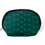 Teal Ikat Pattern Accessory Pouch (Medium) Back