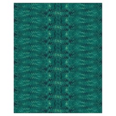 Teal Ikat Pattern Drawstring Bag (small) by SpinnyChairDesigns