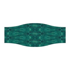 Teal Ikat Pattern Stretchable Headband by SpinnyChairDesigns