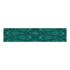 Teal Ikat Pattern Velvet Scrunchie by SpinnyChairDesigns