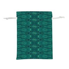 Teal Ikat Pattern Lightweight Drawstring Pouch (l) by SpinnyChairDesigns