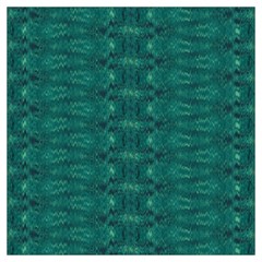 Teal Ikat Pattern Long Sheer Chiffon Scarf 