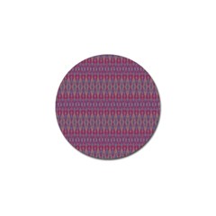 Red Blue Ikat Pattern Golf Ball Marker by SpinnyChairDesigns