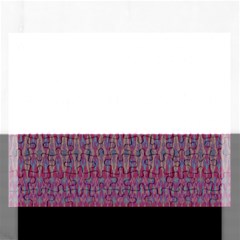 Red Blue Ikat Pattern Rectangular Jigsaw Puzzl by SpinnyChairDesigns