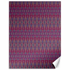 Red Blue Ikat Pattern Canvas 12  X 16  by SpinnyChairDesigns