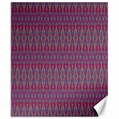 Red Blue Ikat Pattern Canvas 20  X 24  by SpinnyChairDesigns