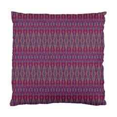 Red Blue Ikat Pattern Standard Cushion Case (two Sides) by SpinnyChairDesigns